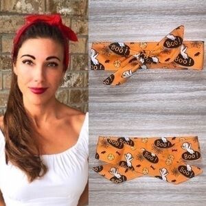 Casper The Friendly Ghost Halloween tie hair wrap 50s style headband new